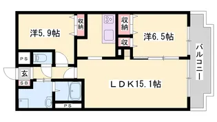 アンプルール【2階】の間取り
