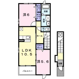 コンソラーレB【2階】の間取り