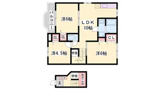 フリーデンA【2階】の間取り