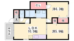 グリーンベルト【1階】の間取り