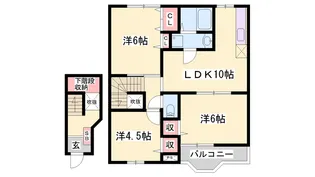 アムラインB【2階】の間取り