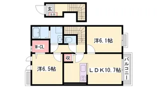アンソレイユ【202号室】の間取り
