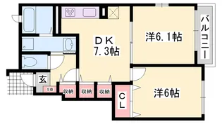マーベラスいぬいⅡ【1階】の間取り