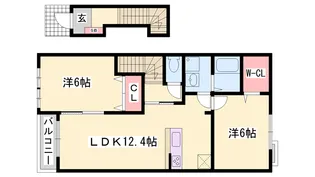 サンローラB【2階】の間取り