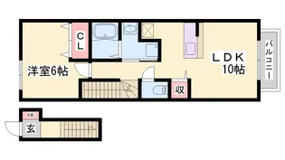 カレント【201号室】の間取り