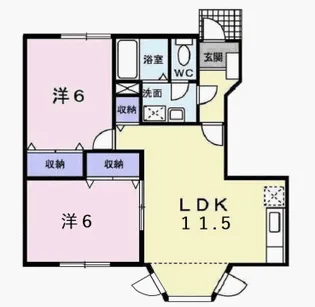 ヴァンヴェールB【1階】の間取り