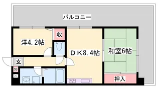 メゾンセルベイル【5階】の間取り