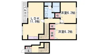 サニーパレスA【2階】の間取り