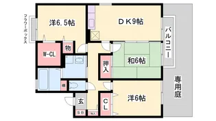 プラシード暖家A棟【101号室】の間取り