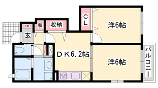 フランデーアA【1階】の間取り