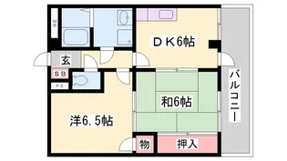 カルム白鷺【508号室】の間取り