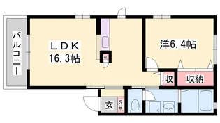 フレーズ上の山【1階】の間取り