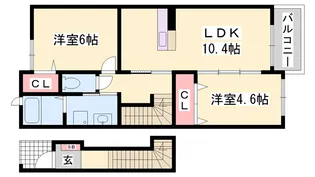 クライネス ドルフ【2階】の間取り