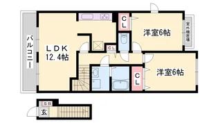 パレ ドゥールC【2階】の間取り