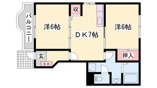 フレンドリー大野【1階】の間取り
