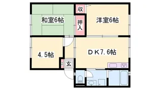 ハイツ天川【102号室】の間取り