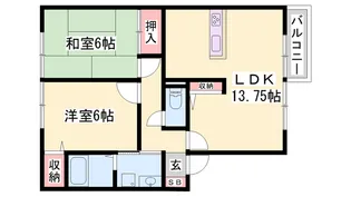 ルミエール御立【C101号室】の間取り