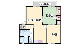 サンパティック御立【B102号室】の間取り