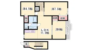 ル・クプル プラースⅡ【2階】の間取り