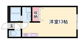 グリーンコート野里【1階】の間取り