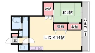 パンドール加古川【4階】の間取り