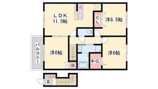 ブランフルーレ【B202号室】の間取り