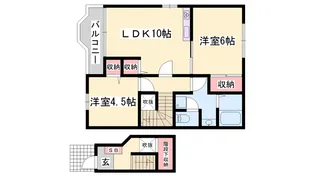 エーデル緑ヶ丘B【201号室】の間取り
