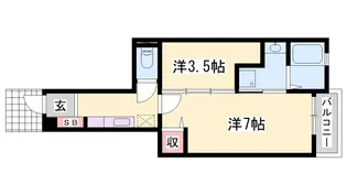 クラール【101号室】の間取り