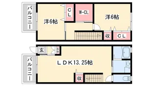 ドミール堂本【3号室】の間取り