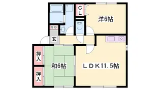 サンリジェールB棟【203号室】の間取り