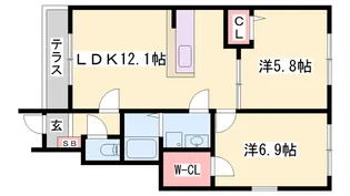 ポーチュラカ【1階】の間取り