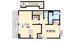 ブリーズ坂上【203号室】の間取り