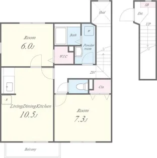 サニープレイス【2階】の間取り