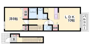 ラフレシールあぼしB【2階】の間取り
