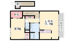 クレアー B棟【2階】の間取り