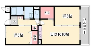 シャルマン今宿【3階】の間取り