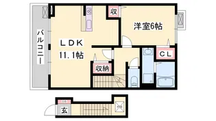 ブリーズ坂上【2階】の間取り