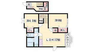 ウエストウッド【2階】の間取り