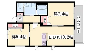 ガーデンハイツ【1階】の間取り