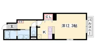 フェリア糸井A【1階】の間取り