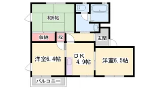 ウエストレイク【A203号室】の間取り