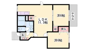ハッピーメゾン【1階】の間取り