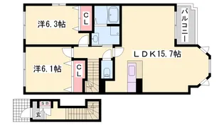 グラン・エスポワール【2階】の間取り