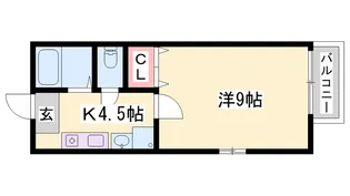 エトランス西庄【108号室】の間取り