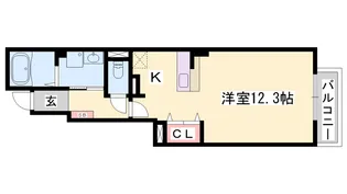 アライブカーサⅡ【101号室】の間取り