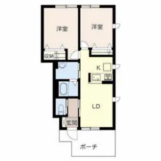 ヴィラーチェ砥堀【1階】の間取り