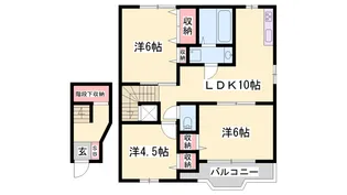 グリーンコート柿内【2階】の間取り