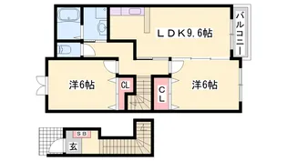 ヴィラ・ポポラーレⅠ【2階】の間取り