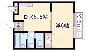 ロイヤルハイツⅡ【2階】の間取り