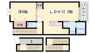 ライジングサン【301号室】の間取り
